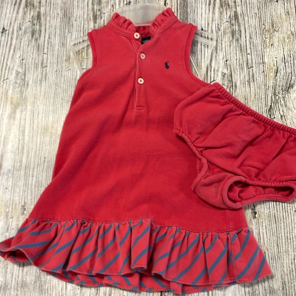 Ralph Lauren Pink Polo Dress size 18m